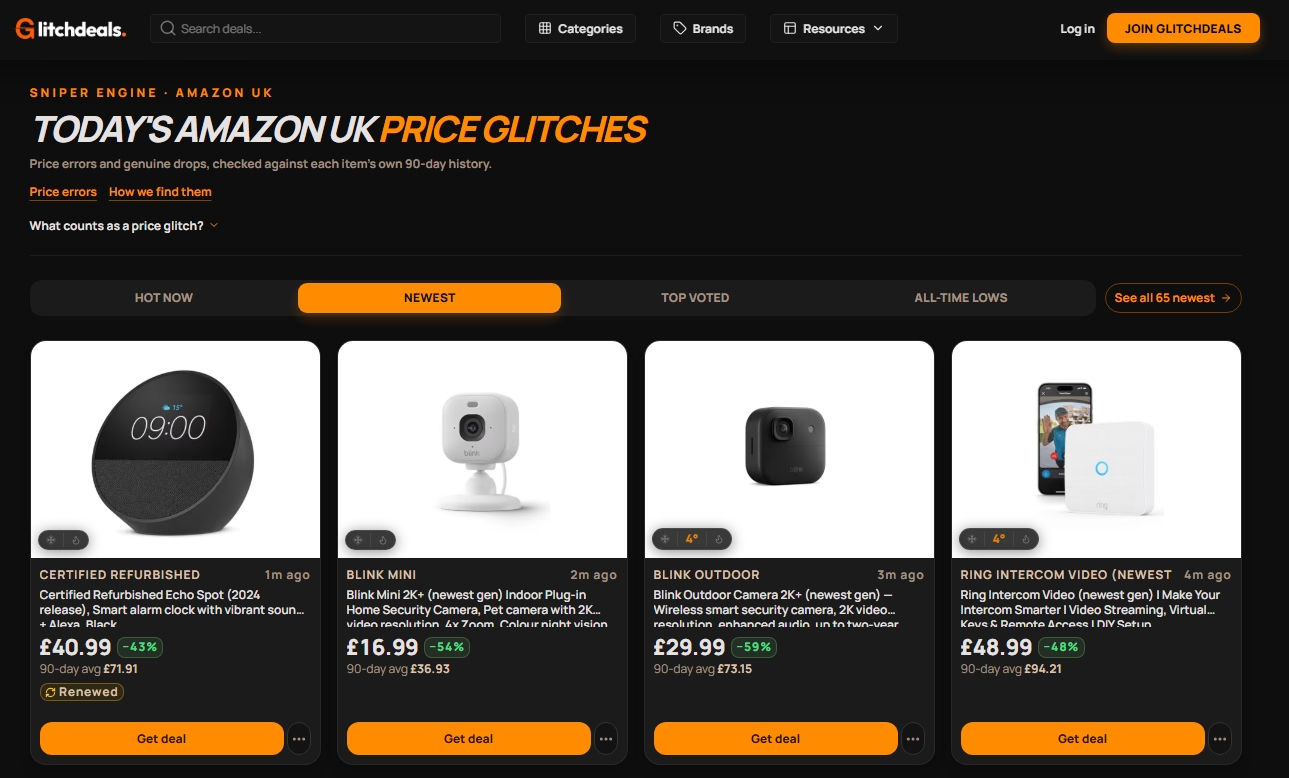 Glitchdeals screenshot