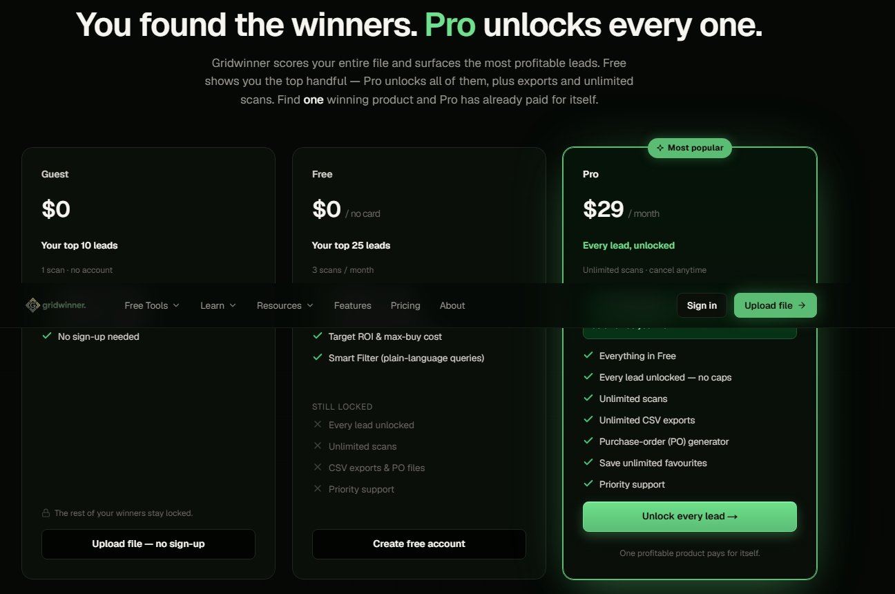 Gridwinner screenshot
